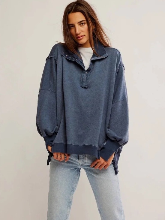 Free People Tops - Free People Camden Henley Sweatshirt